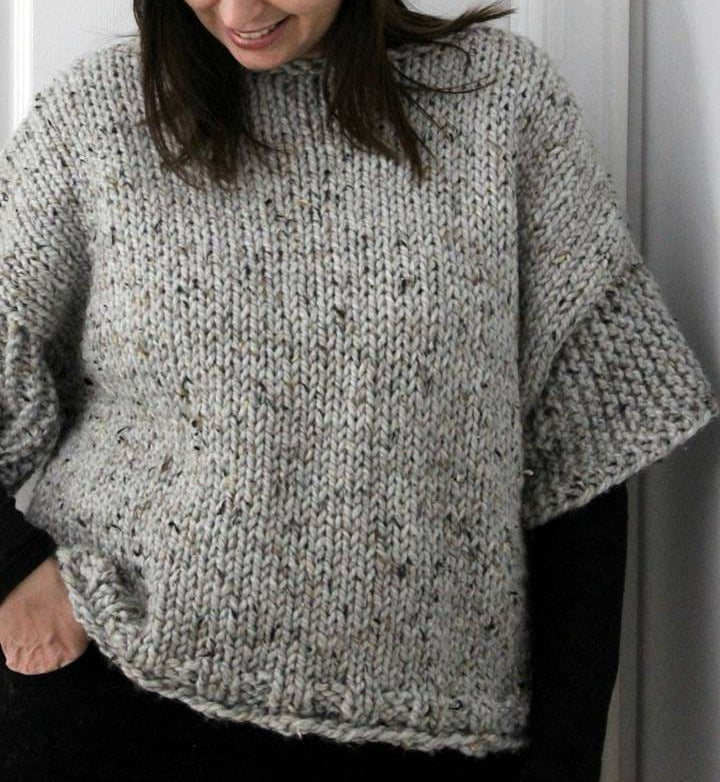 Beginner Boxy Sweater Knitting Pattern