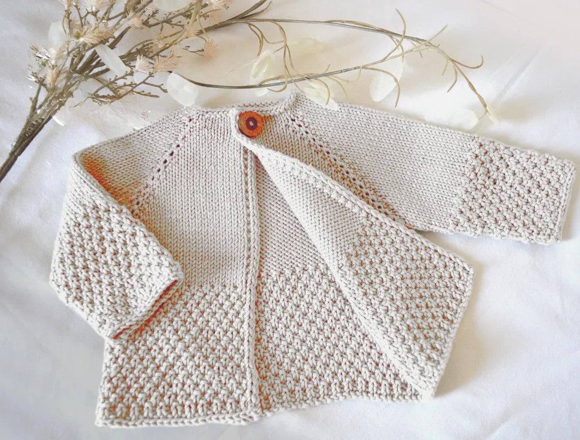 Hopscotch Top-Down Cardigan Knitting Pattern