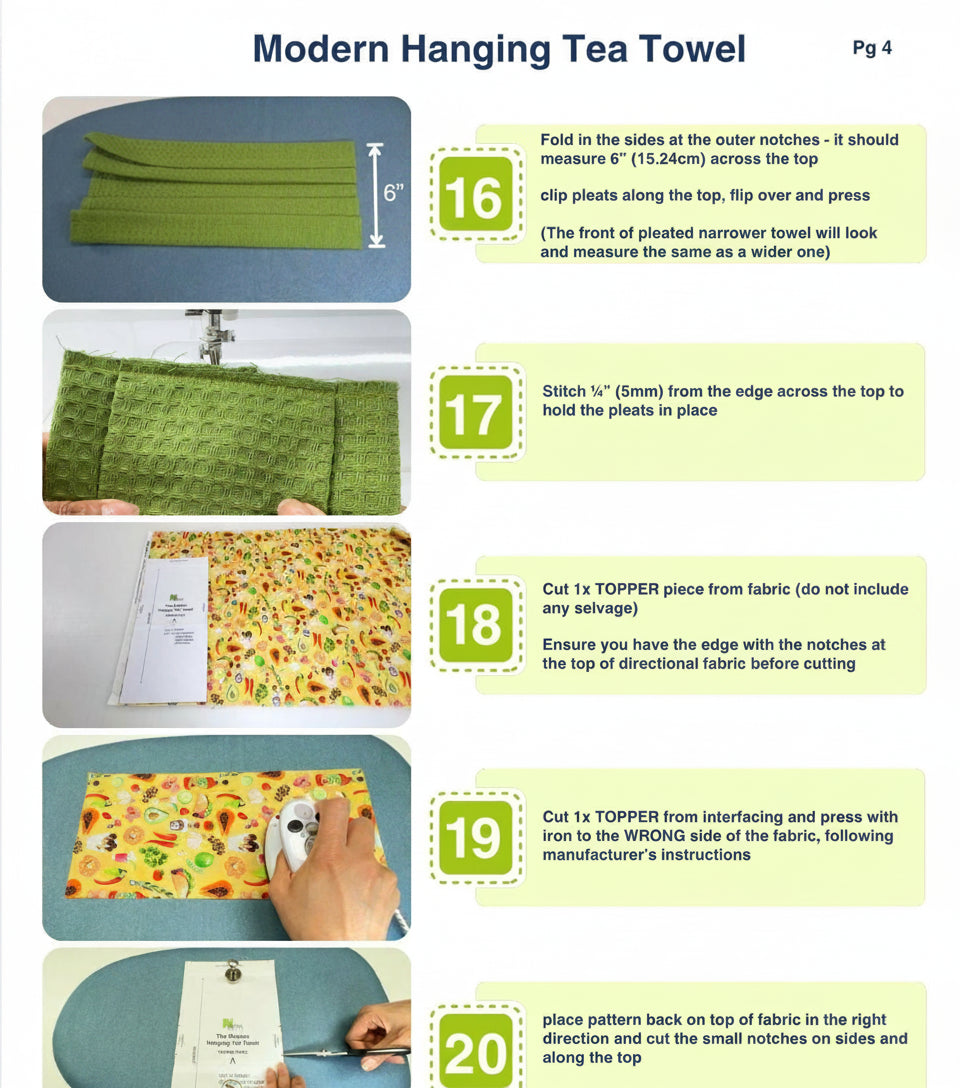 Modern Hanging Tea Towel Sewing Pattern