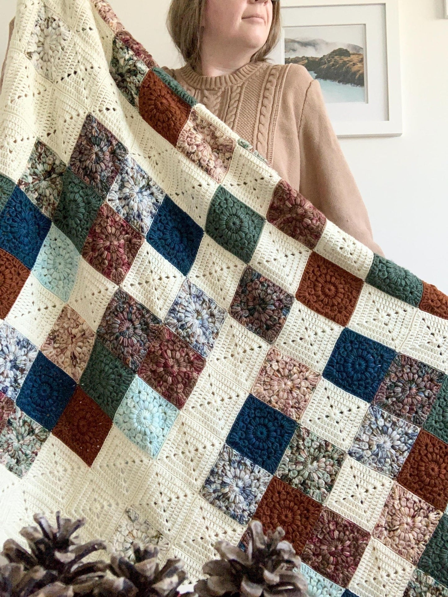 Granny Square Blanket Crochet Pattern