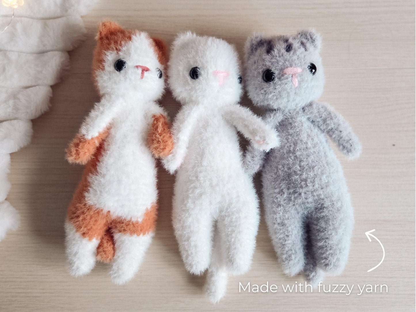 Low-Sew Kitties Amigurumi Crochet Pattern
