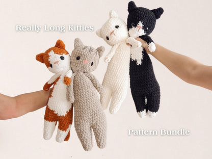Low-Sew Kitties Amigurumi Crochet Pattern