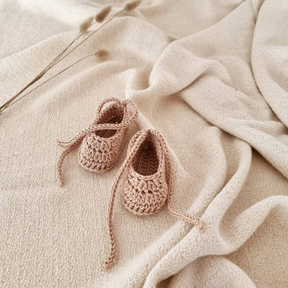 Ballerina Style Baby Booties Crochet Pattern
