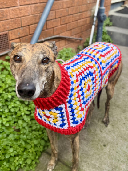 Groovy Granny Greyhound Coat Crochet Pattern