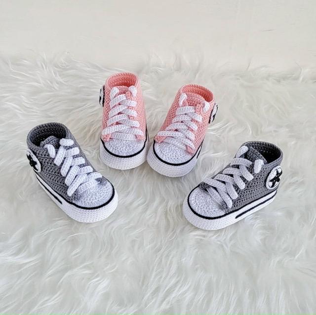 Converse Baby Booties Crochet Pattern