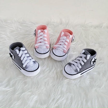 Converse Baby Booties Crochet Pattern