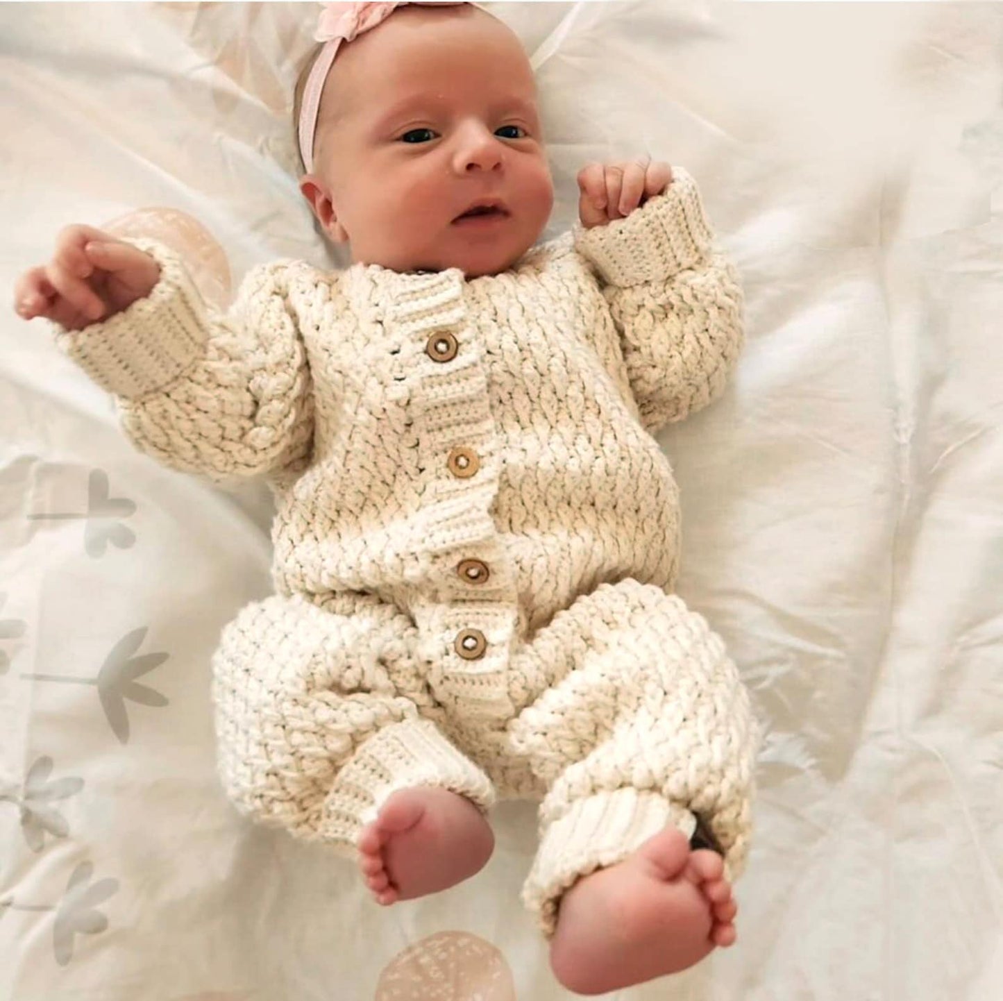 Baby One Piece Crew Neck Jumpsuit Crochet Pattern
