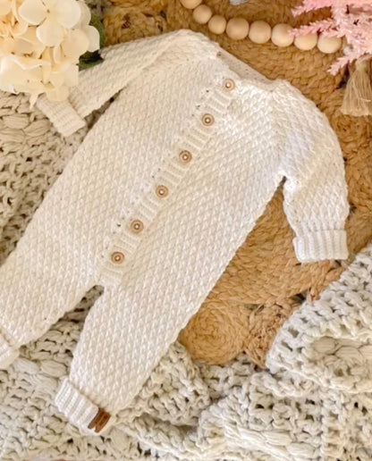 Baby One Piece Crew Neck Jumpsuit Crochet Pattern
