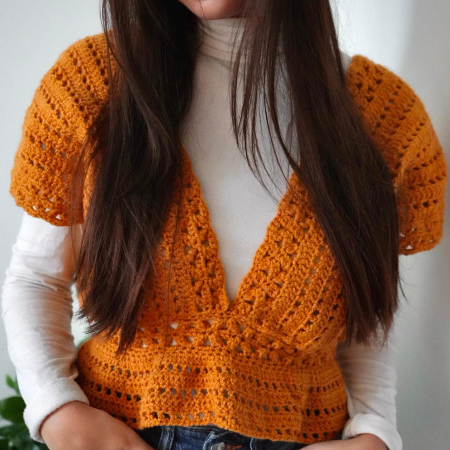Magnolia V Neck Top Crochet Pattern
