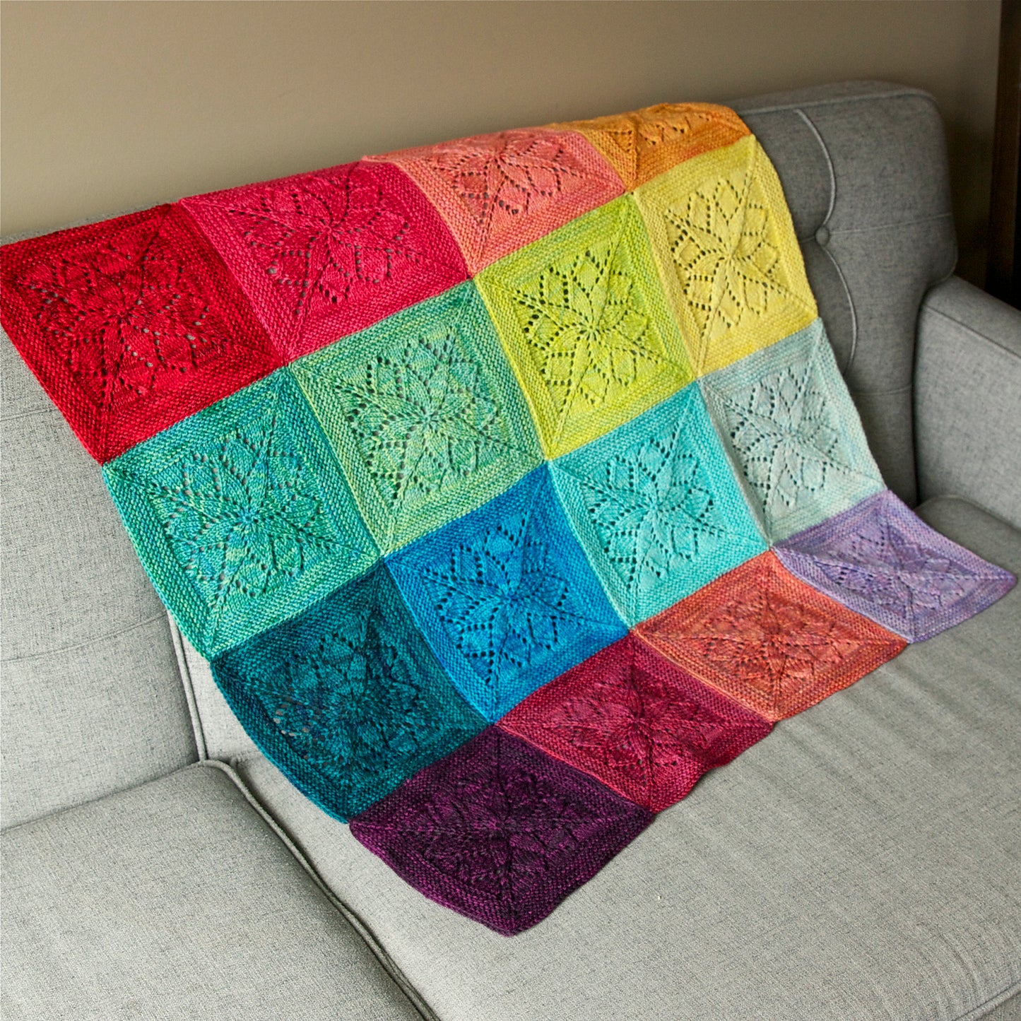Vivid Blanket Knitting Pattern