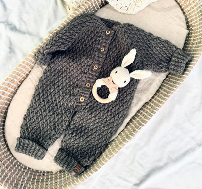 Baby One Piece Crew Neck Jumpsuit Crochet Pattern