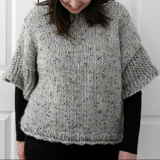 Beginner Boxy Sweater Knitting Pattern