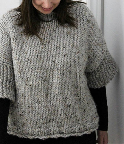 Beginner Boxy Sweater Knitting Pattern