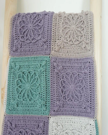 Textured Granny Square Blanket Crochet Pattern