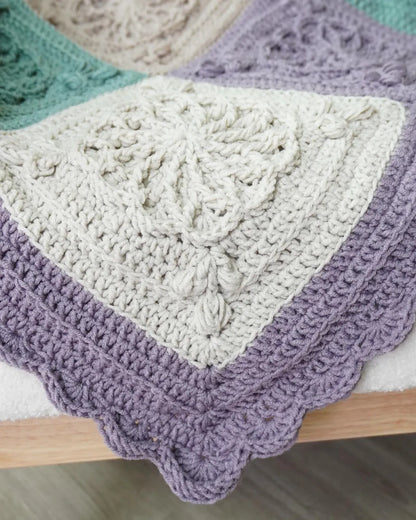 Textured Granny Square Blanket Crochet Pattern