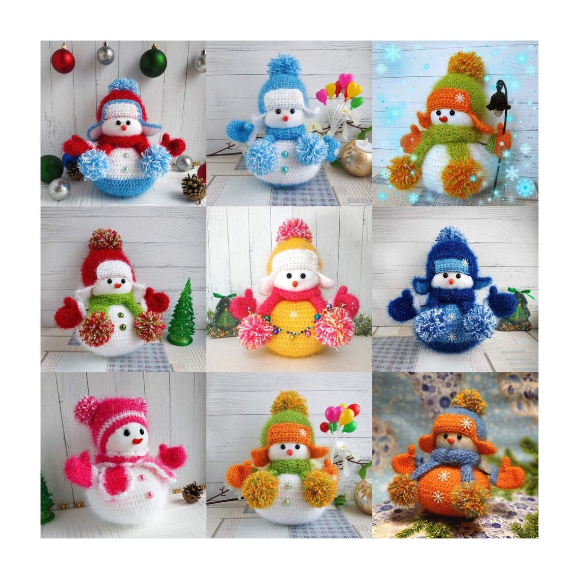 Christmas Snowman Crochet Pattern