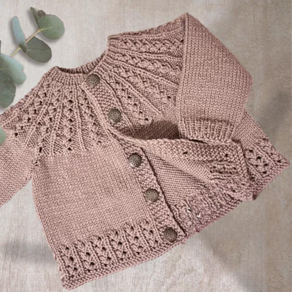 Celeste Lace Yoke Cardigan Knitting Pattern