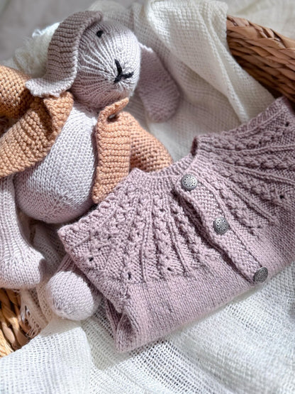 Celeste Lace Yoke Cardigan Knitting Pattern