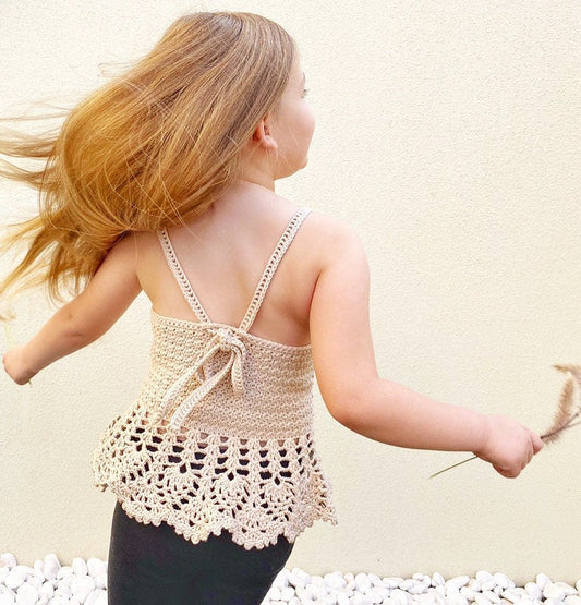 Children's Lace Peplum Crop Top Crochet Pattern
