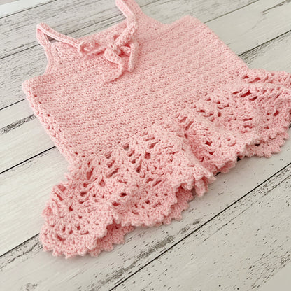 Children's Lace Peplum Crop Top Crochet Pattern