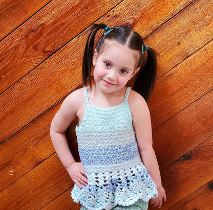 Children's Lace Peplum Crop Top Crochet Pattern