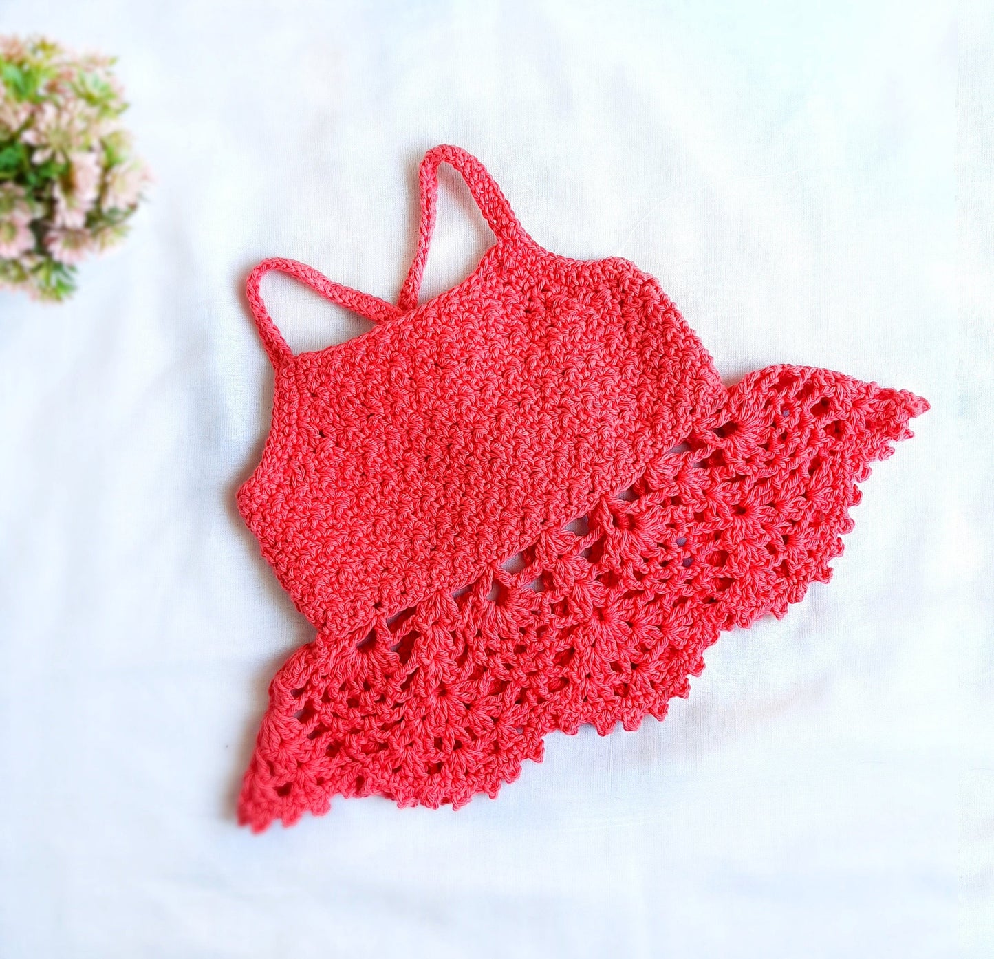 Children's Lace Peplum Crop Top Crochet Pattern