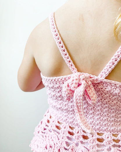 Children's Lace Peplum Crop Top Crochet Pattern