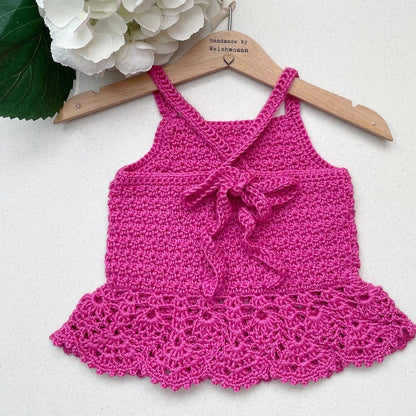 Children's Lace Peplum Crop Top Crochet Pattern