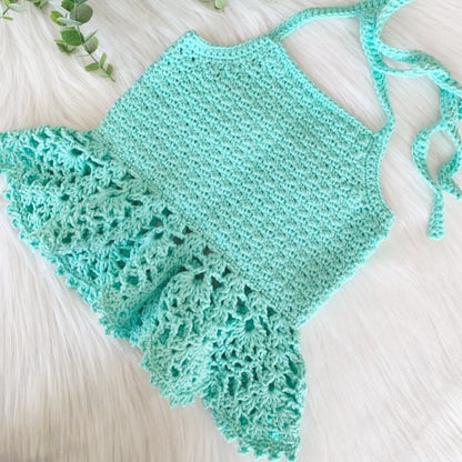 Children's Lace Peplum Crop Top Crochet Pattern