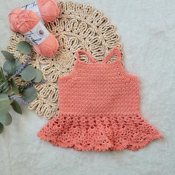 Children's Lace Peplum Crop Top Crochet Pattern