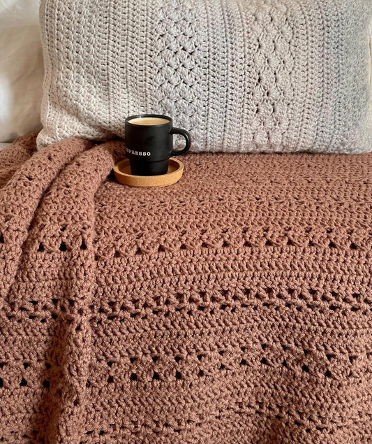 Cozy Boho Throw Blanket Crochet Pattern
