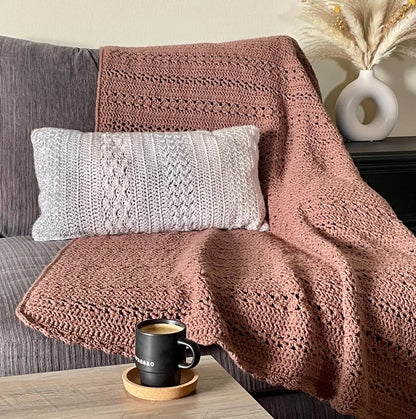 Cozy Boho Throw Blanket Crochet Pattern