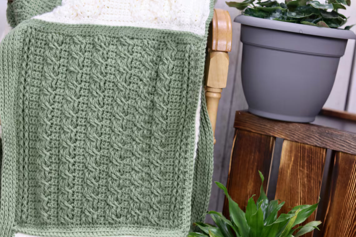 Crazy for Cables Blanket Crochet Pattern