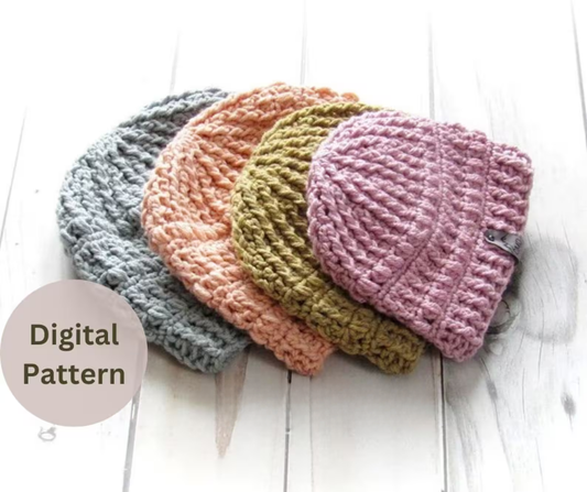Stonewashed Beanie Crochet Pattern