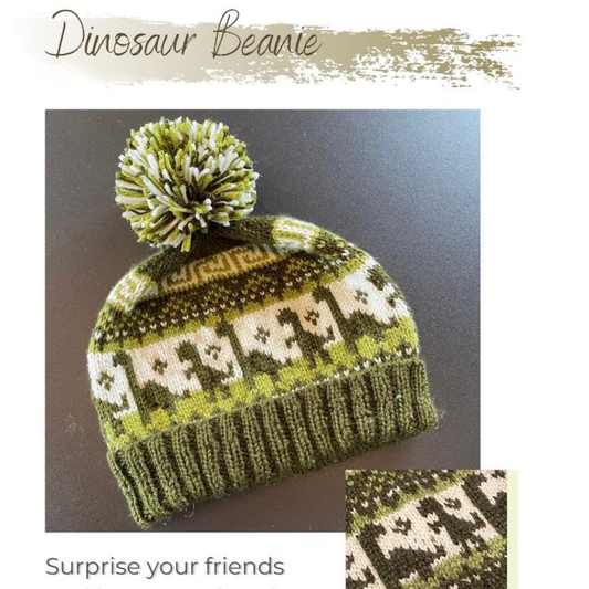 Dinosaur Knitted Beanie Pattern