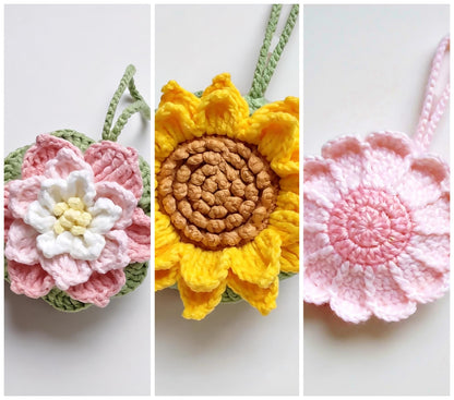 Floral Drink Carrier Crochet Pattern