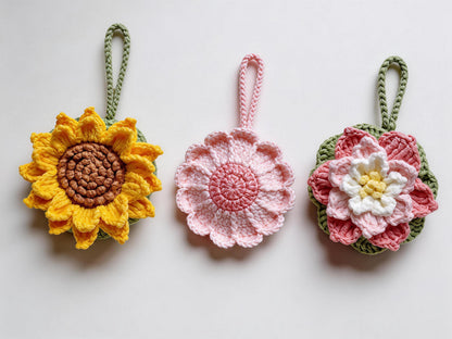 Floral Drink Carrier Crochet Pattern