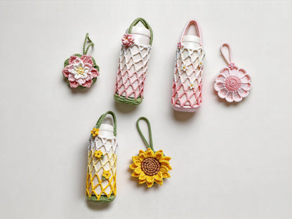 Floral Drink Carrier Crochet Pattern