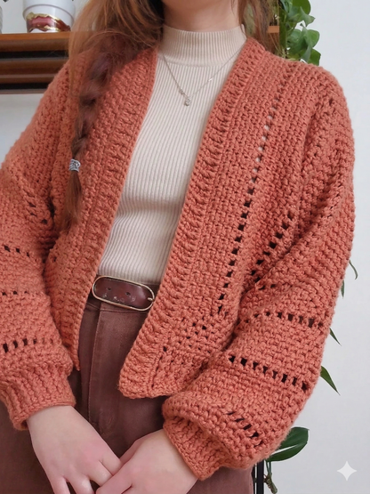 Oversized Hexagon Cardigan Crochet Pattern