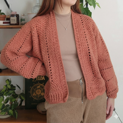 Oversized Hexagon Cardigan Crochet Pattern