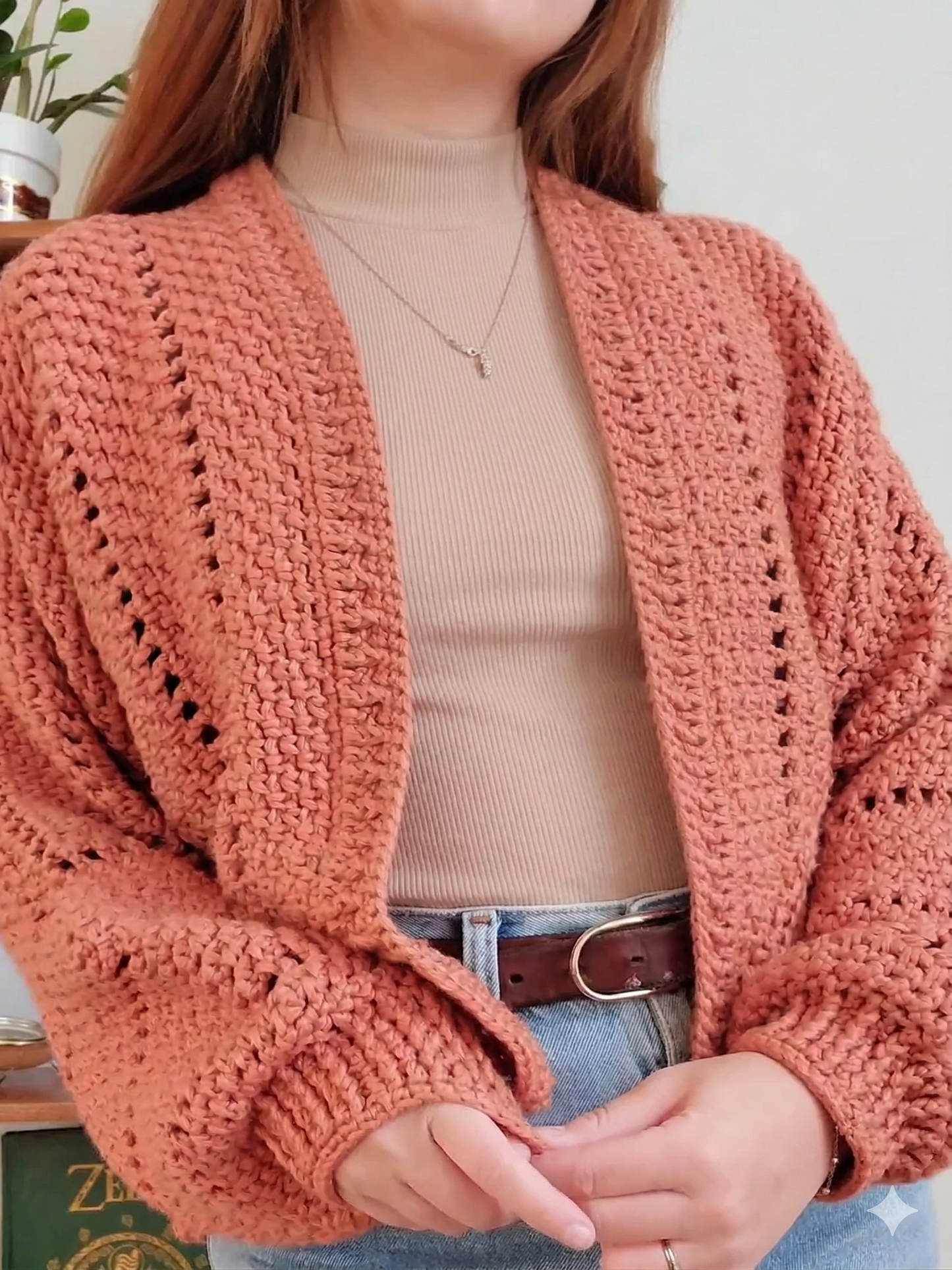Oversized Hexagon Cardigan Crochet Pattern