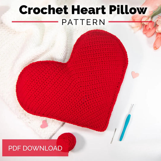 Heart Pillow Crochet Pattern