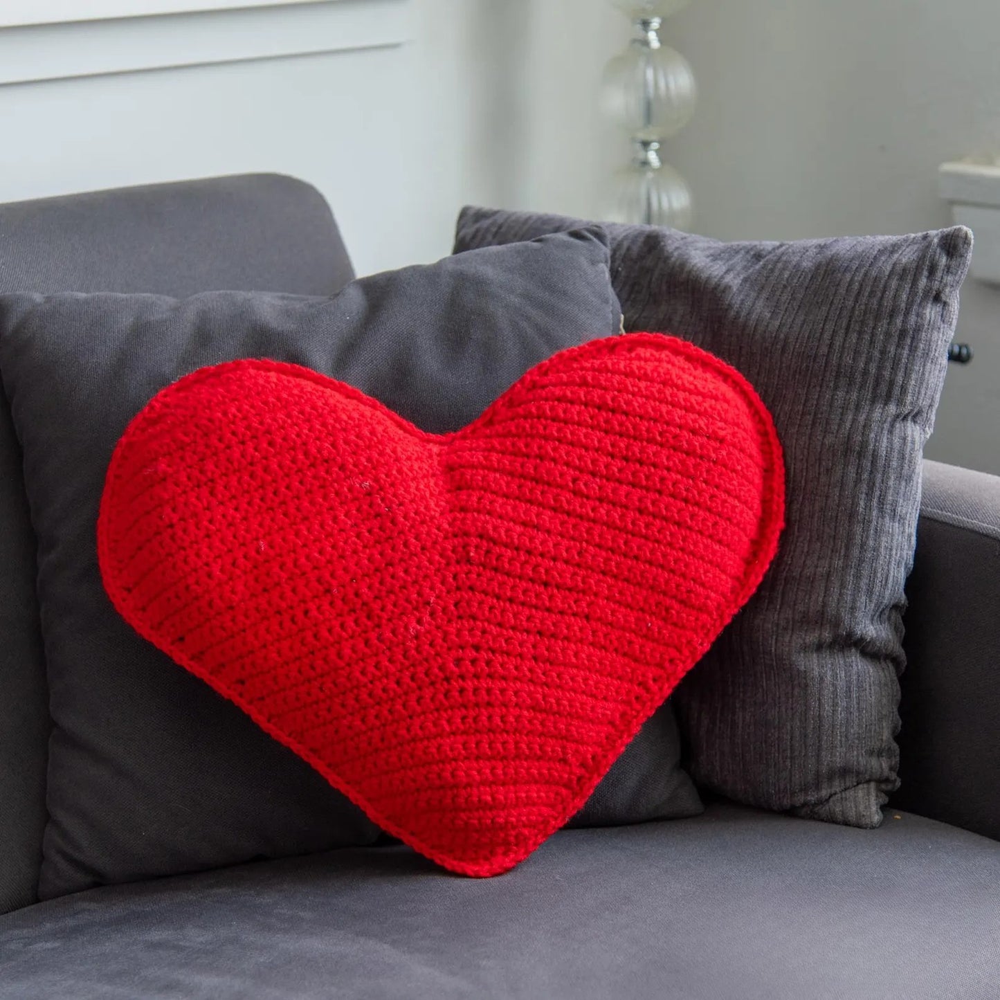 Heart Pillow Crochet Pattern