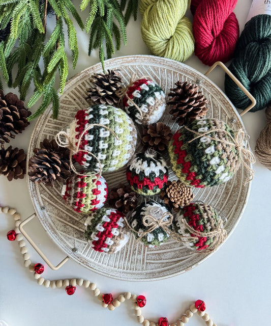 Holiday Weave Bauble Crochet Pattern