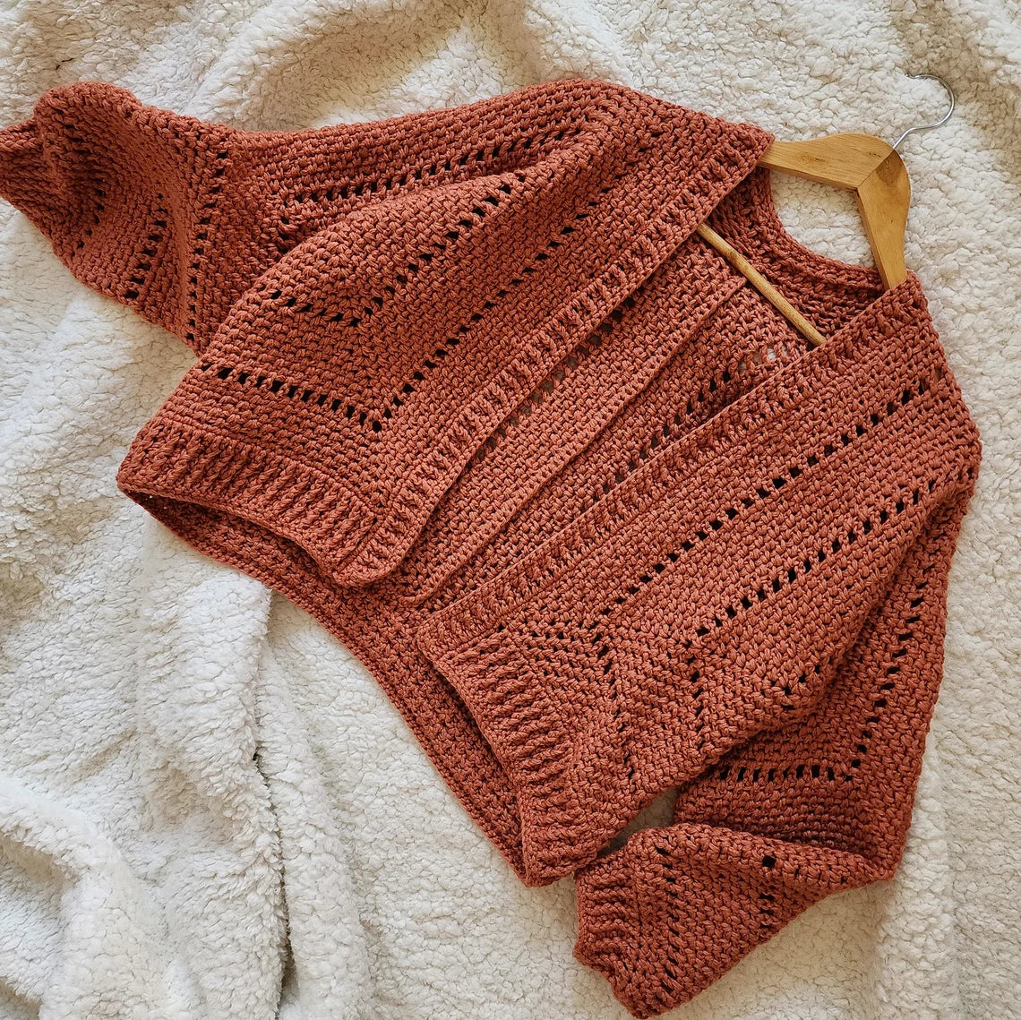Oversized Hexagon Cardigan Crochet Pattern