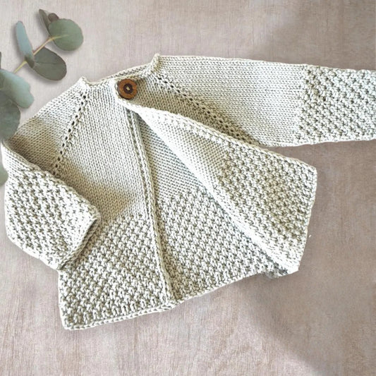 Hopscotch Top-Down Cardigan Knitting Pattern