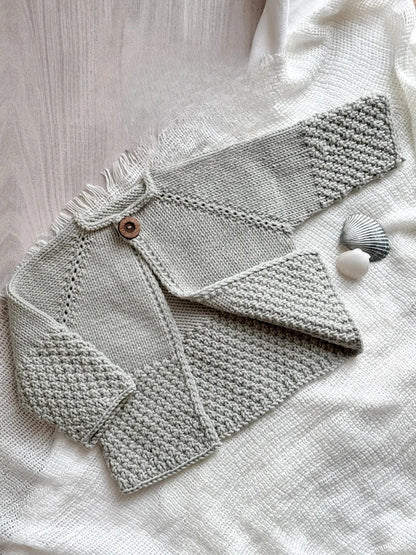 Hopscotch Top-Down Cardigan Knitting Pattern