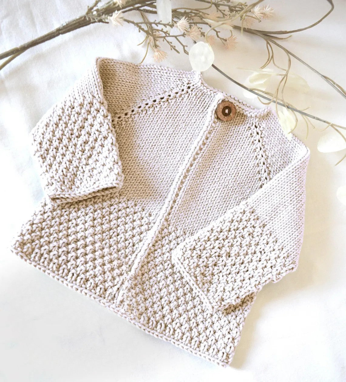 Hopscotch Top-Down Cardigan Knitting Pattern