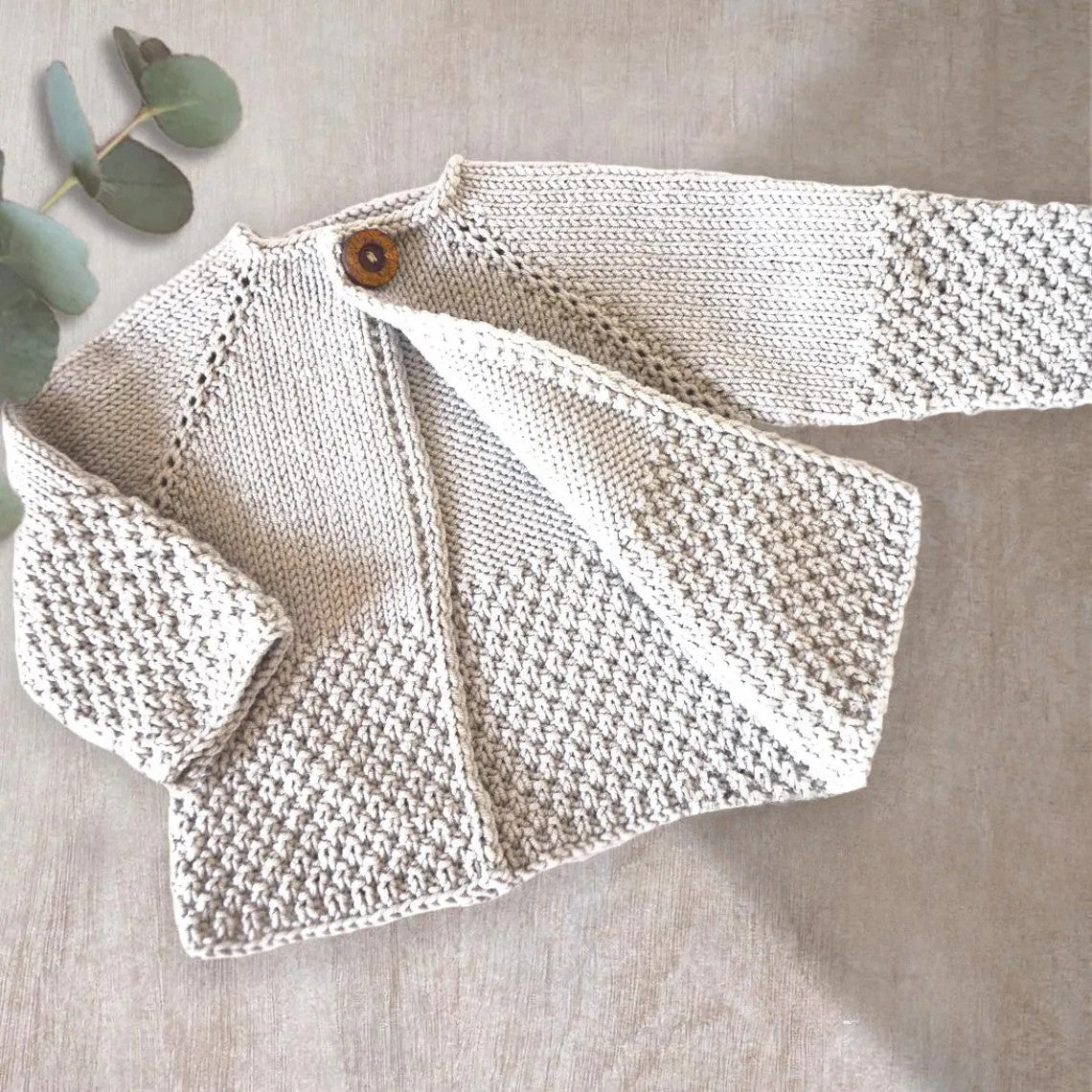 Hopscotch Top-Down Cardigan Knitting Pattern