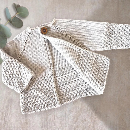 Hopscotch Top-Down Cardigan Knitting Pattern